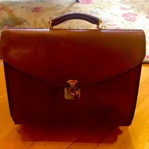 Vintage Gucci brown briefcase